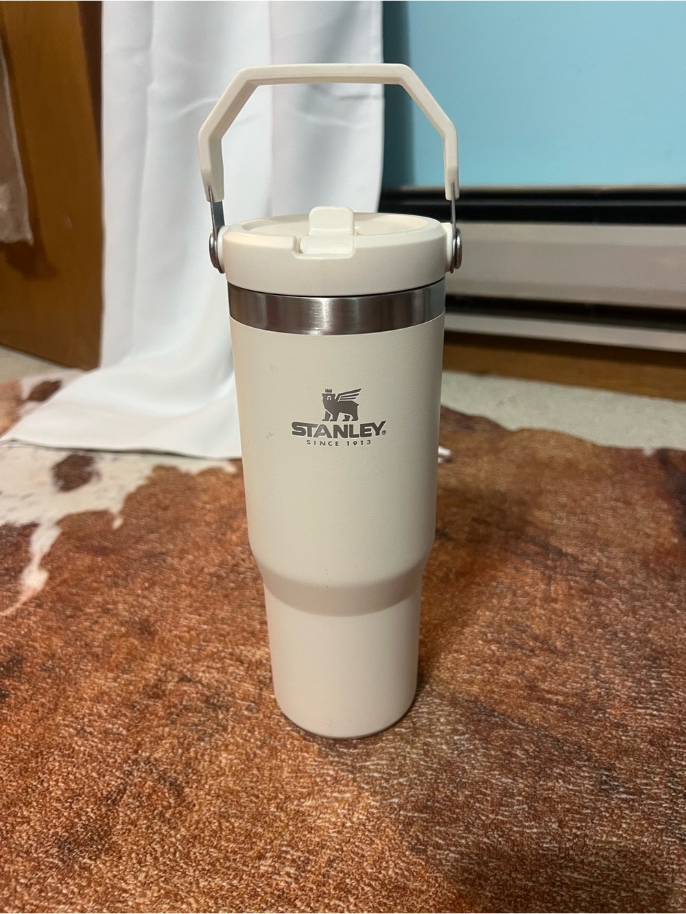 Stanley Ivory Travel Tumbler with Folding Handle